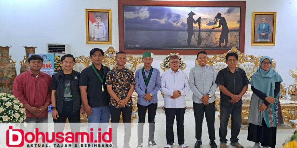 Perkuat Ekosistem Ekonomi Syariah, HMI Limboto dan Halal Center IAIN Temui Bupati Sofyan Puhi