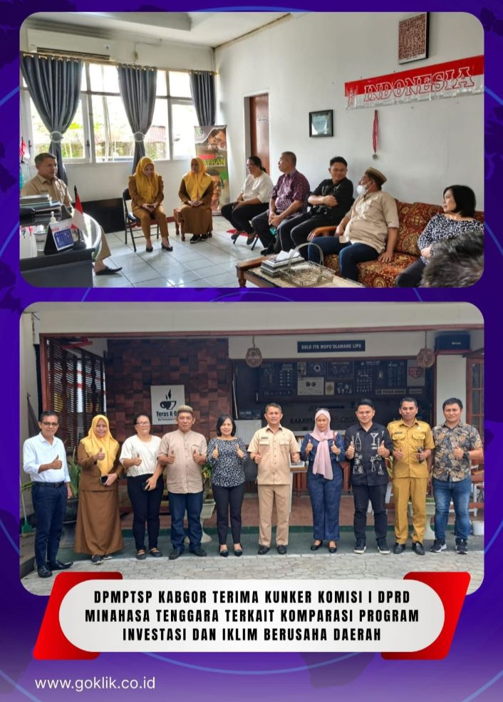 DPMPTSP Kabgor Terima Kunker Komisi I DPRD Minahasa Tenggara Terkait Komparasi Program Investasi dan Iklim Berusaha Daerah